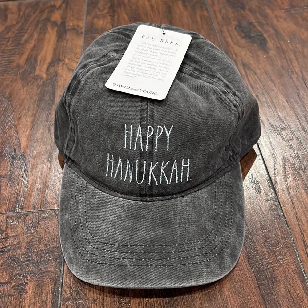 Rae Dunn “Happy Hanukkah.” Adjustable Baseball Cap Hat Unisex‎ Adult Brand New